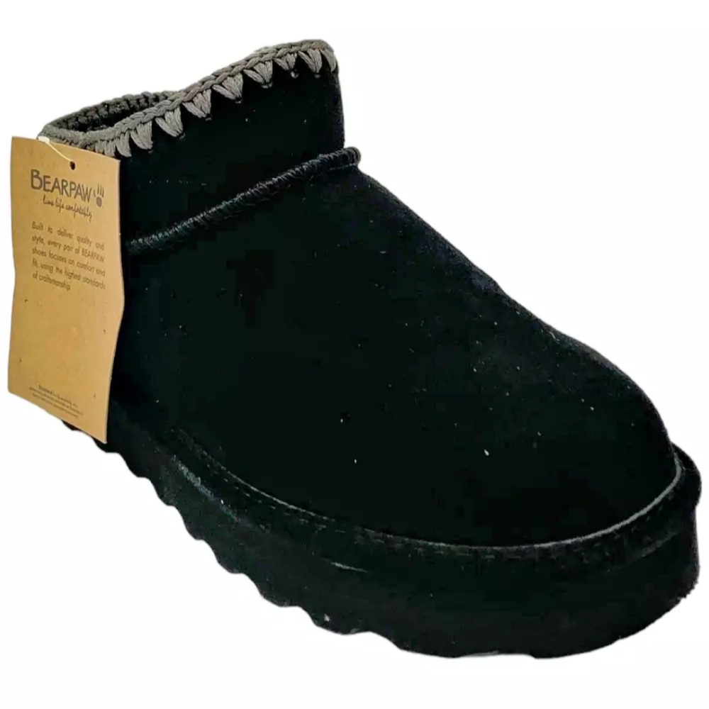 New Bearpaw Black Suede Lana Boots 7.5W, 10, 10.5M, 9W, 11W